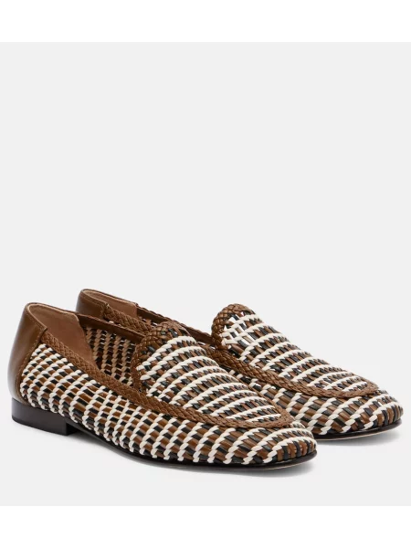 Pantofi loafer Veronica Beard din piele maro