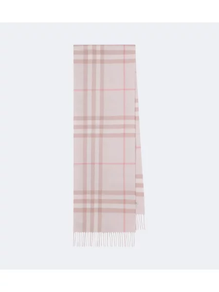 Fular Burberry din cașmir în carouri roz