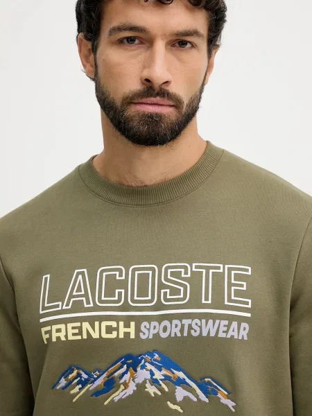 Свитер Lacoste с принтом зеленый