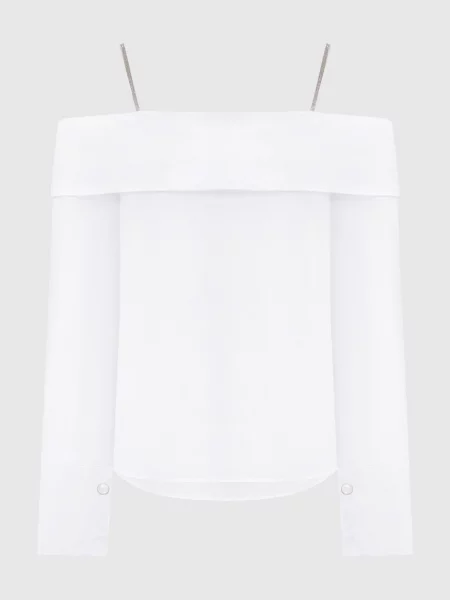 Блуза з відкритими плечима Peserico біла