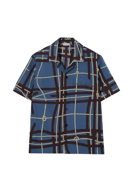Cămașă Burberry în carouri albastru