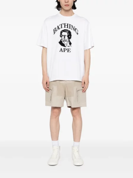 Tricou A Bathing Ape® cu broderie alb