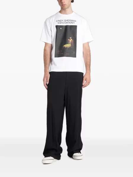 Tricou Undercover cu imagine alb