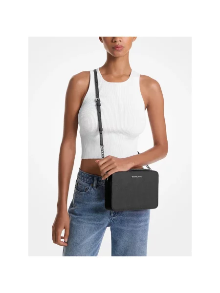 Torebka crossbody Michael Kors skórzana szara