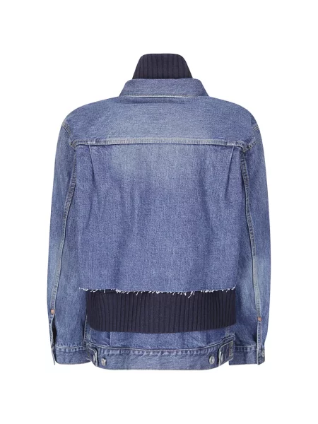 Geacă de blugi Sacai tricotate albastru