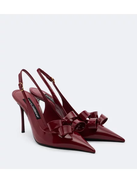 Pantofi cu toc Dolce&gabbana cu funde din piele de lac