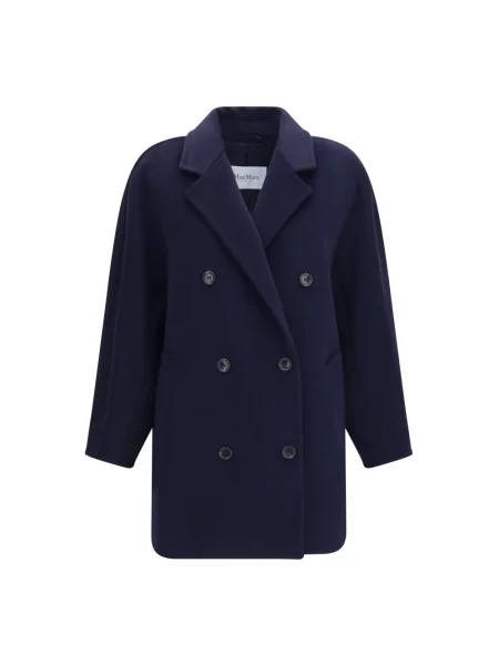 Płaszcz Max Mara wełniany niebieski