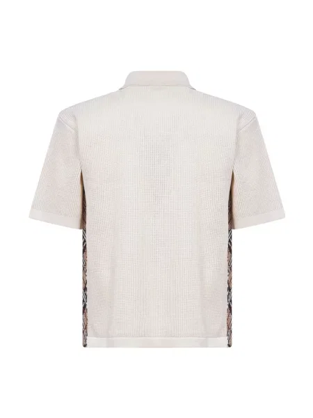 Dzianinowa koszulka polo Burberry beżowa