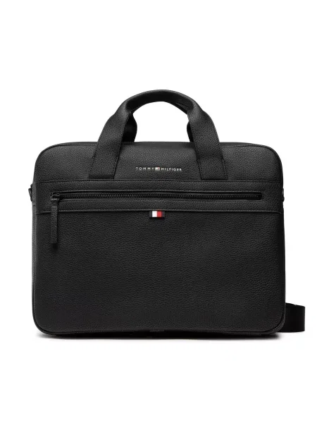TOMMY HILFIGER Τσάντα λάπτοπ Essential σκούρο μπλε / κόκκινο / μαύρο λευκό