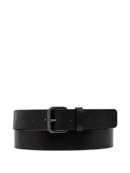 Ζώνη Armani Exchange με αγκράφα με αυτόγραφο μαύρο