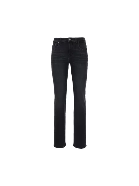 Jeansy straight leg 7 For All Mankind czarne