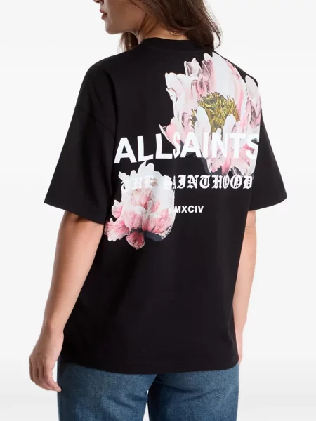 Tricou Allsaints cu imagine negru