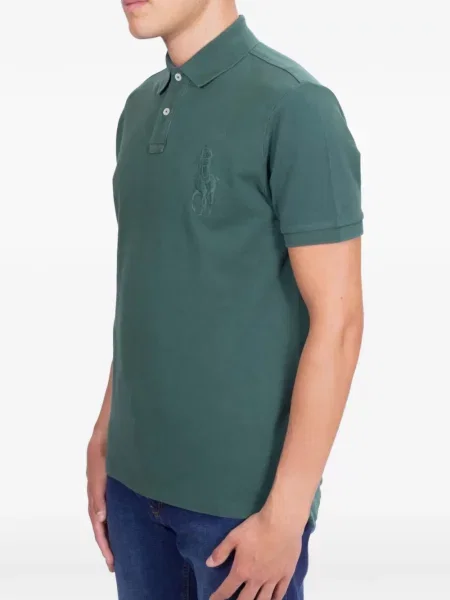 Șosete Polo Ralph Lauren cu broderie în carouri plisate albastru