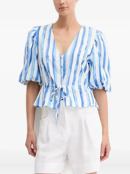 Top Pedro Del Hierro cu dungi albastru