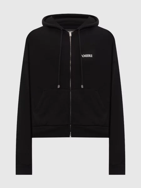 Спортивна куртка з принтом логотипа Amiri чорна