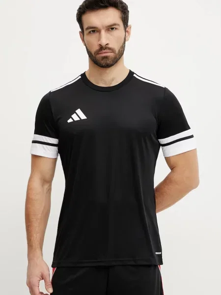Adidas Performance tricou de antrenament Squad 25 negru cu imprimeu alb