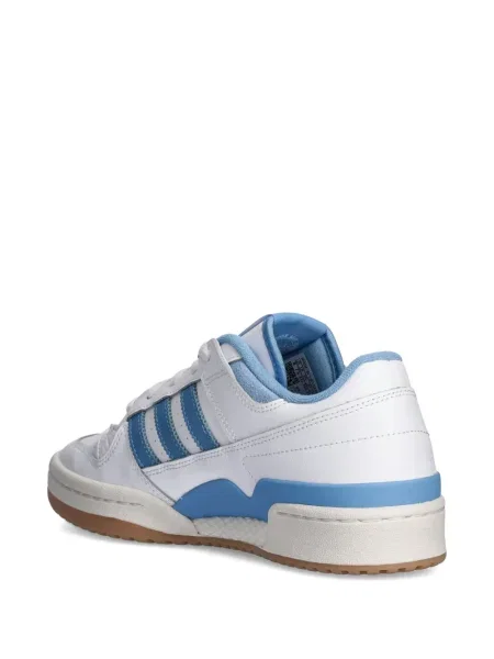 Pantaloni Adidas cu dungi din piele de căprioară alb