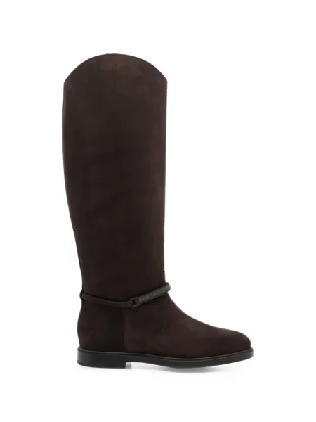 Botine Brunello Cucinelli din piele de căprioară maro