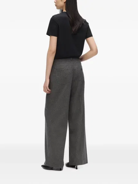 Pantaloni Karl Lagerfeld de flanelă gri