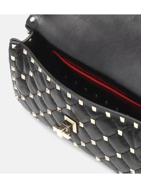 Geantă Valentino Garavani din piele negru