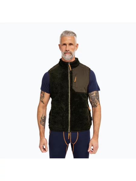 Vestă pentru bărbați Dovre Teddy Fleece green verde