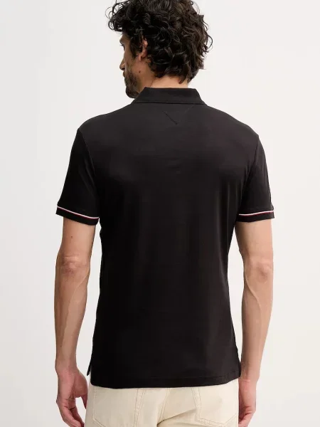 Polo tričko Tommy Hilfiger s aplikací černá