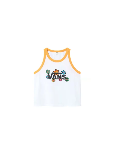 Vans Stacked Floral Tank Kobiety Koszulki Vans Size: S biały