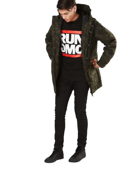 Mister Tee Tricou Run DMC / roșu / negru alb