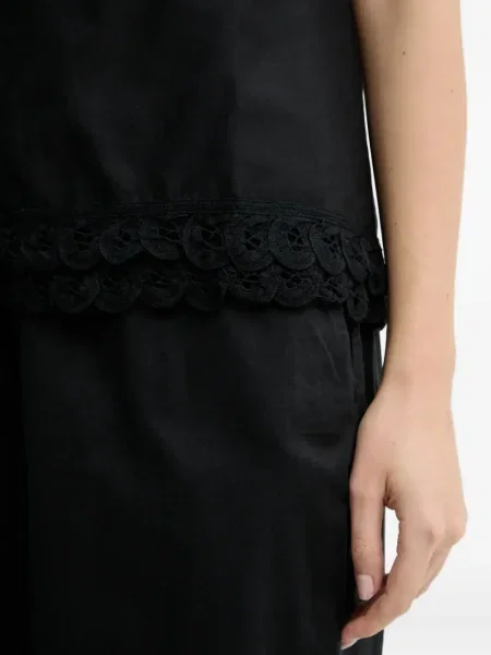 Top By Malene Birger din dantelă negru