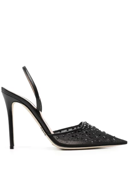 Pantofi cu toc Rodo de cristal negru
