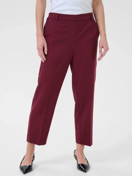 Kaffe Pantaloni Sakura bordeaux roșu