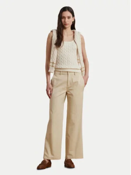 LAUREN RALPH LAUREN Kalhoty culottes béžová