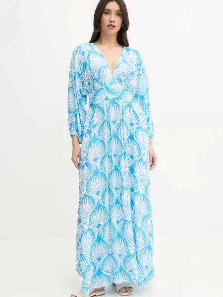 Melissa Odabash rochie maxi evazati Cecilia albastru