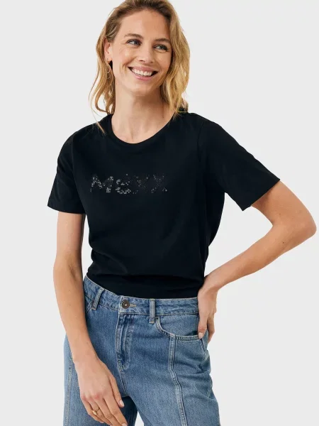 Футболка Mexx з паєтками чорна