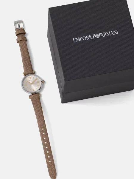 Emporio Armani hodinky Gianni T-Bar béžové