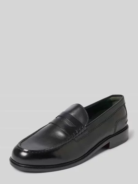 Loafers ze skóra model CraftJames' Clarks czarne
