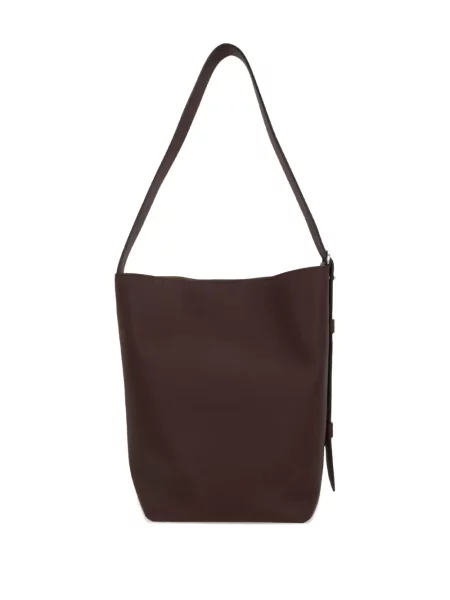 Kožená kožená taška Max Mara zelená