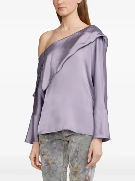 Top Ralph Lauren Collection cu un umăr gol violet