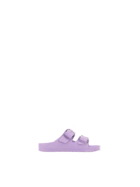 Klapki Birkenstock na sprzączkę fioletowe