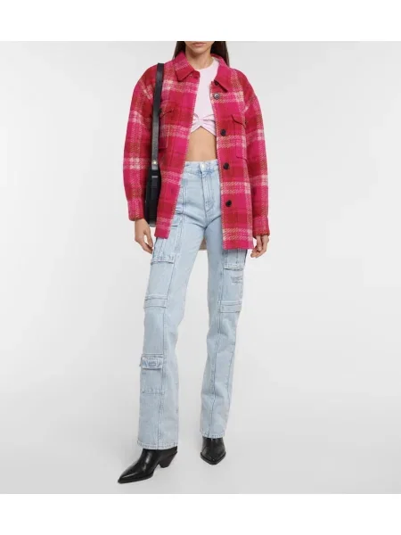 Jersey cropped felső Isabel Marant rózsaszín