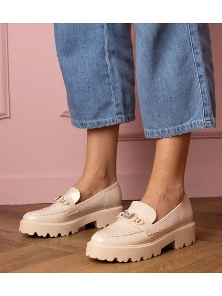Kamínky loafers Gemre béžové