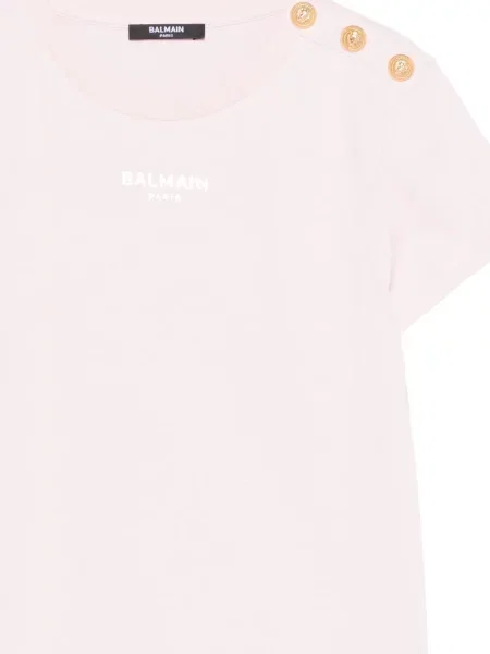 Koszulka dziecięca Balmain różowa