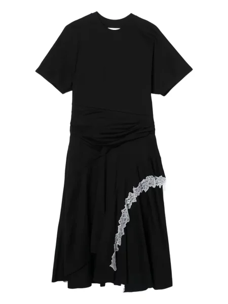 Rochie midi 3.1 Phillip Lim din dantelă până la genunchi de costum negru