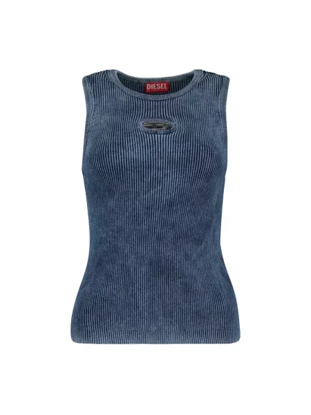Top Diesel koronkowy na ramiączkach niebieski