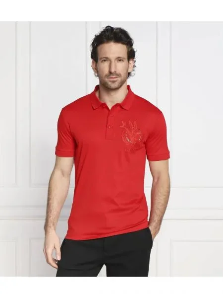 BOSS GREEN Polo BOSS X LOONEY TUNES Paddy Lunar roșu