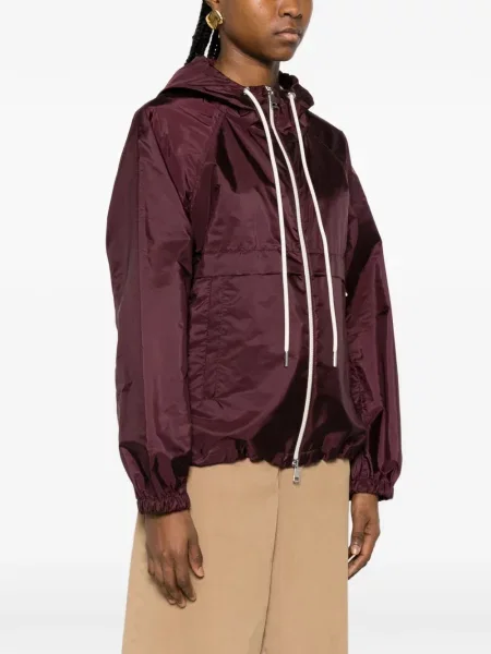 Geacă Moncler cu glugă roșu