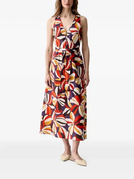 Rochie maxi Benetton cu model floral cu imagine violet