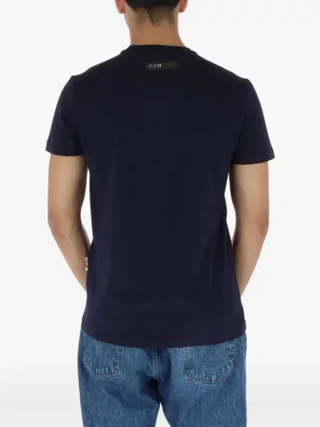 Tricou sport Plein Sport cu imagine cu dungi de tigru albastru