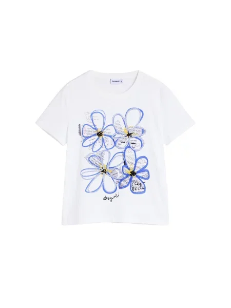 Desigual Tricou mai multe culori alb