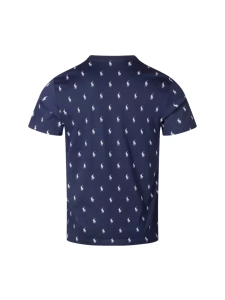 Polo Ralph Lauren t-shirt piżamowy granatowy wzorzysta niebieska